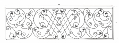 Wrought iron fence Tosca